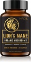 HPD Rx Lions Mane Mushroom Extract Capsules Natural Nootrop, Understøtter Hukommelse & Fokus, Immunitet Booster - Potent Mushroom Support 124; 2250 mg, 90 Kapsler, pakke med 1