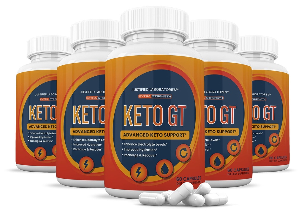 (5 Pack) Keto GT Keto piller 1275MG Ny & forbedret formel Indeholder Apple Cider Vineddike Ekstra Virgin Olivenolie Powder Green Tea Leaf 300 kapsler