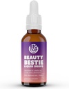 Skønhed Bestie Vegan flydende dråber, Biotin, C-vitamin, Hyaluronsyre, Multi- Benefit Vitamin Blend til støtte sundt hår, hud & negle vækst, sukker fri 1 fl oz.