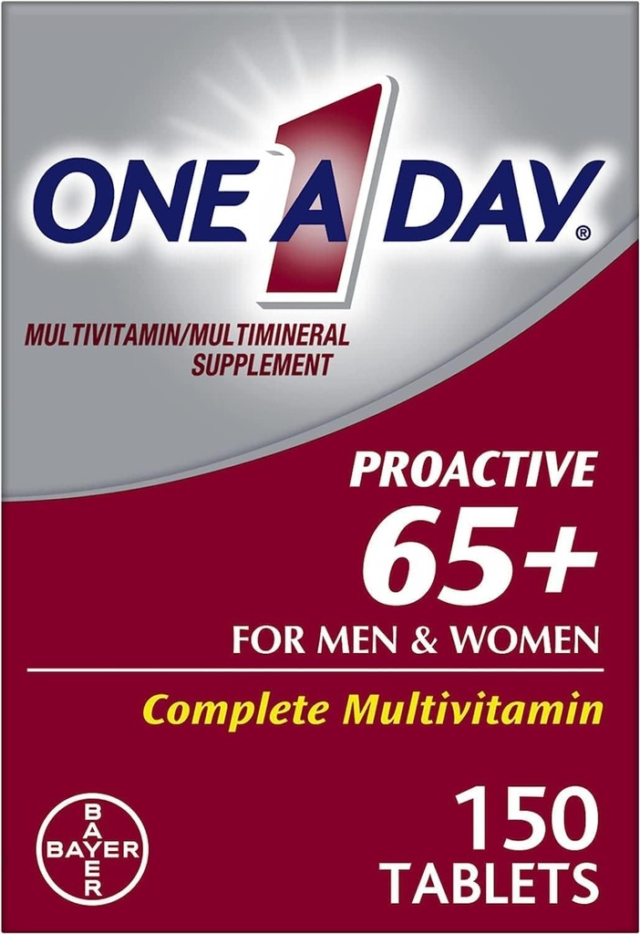 En om dagen Proaktiv 65 Plus Multivitaminer til mænd og kvinder, 150 tabletter (pakke med 2) af One- A- dag