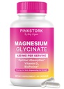 Pink Stork Magnesium Glycinate med D-vitamin - Magnesium supplement til kvinder til at støtte naturlig ro, mad og søvn - Hormonbalance for kvinder - 60 kapsler, 1 måned Tilgang