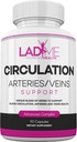 LadyMe Circulation og Vein Support Hjælper med at reducere ubehag i ben og støtter sunde kardiovaskulære funktioner med Slagtere Bro, Diosmin, Hawthorn op til 3-Måneders Tilgang til kvinder 90 Kapsler