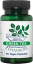 Vitanica Green Tea - 330 mg af Green Tea Polyphenoler - Antioxidant supplement til immunforsvar - Vegan supplement til bryst sundhed - Pro Logo - 60 Vegan Caps
