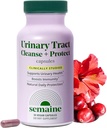 Semaine Urinary Tract Cleanse & Protect - 30 ct, Brege Support Supplement til kvinder, Flushes Urinary Tract. Kombinerer Cranberry Proanthocyanidin med Hibiscus.