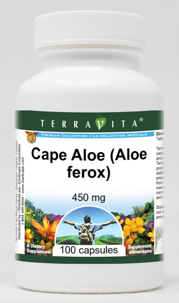Cape Aloe (Aloe ferox) - 450 mg (100 kapsler, ZIN: 514685)