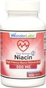 Wonder Laboratories High Potancy Time Release Niacin (vitamin B3) 500 Mg 100 tabletter Non- GMO, Gluten Free Supplement