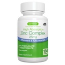 Igennus Clean Chelated Zink 25mg med kobber, Fuldt Reaged Picolinate & Bisglycinate, High Absorption Complex, Supplement for kvinder & mænd, Lab Verified, Non- GMO, Immunum & Skin Support, 6 Måned Supply