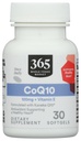 365 af Whole Foods Market, CoQ10 100 MG Plus E-vitamin, 30 Greve