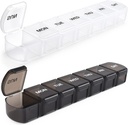 Stor Ugentlig Pill Organizer 2 Pack, Daily Vitamin Case Box 7 Dag med XL Segment, Travel Friendly Medicine Organizer til Torve Lever Olie Kosttilskud
