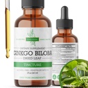 Ginkgo Biloba Extract Liquid 2 Fl Oz, Kosttilskud til hjernefunktion og hukommelse, Alkoholfri, Vegan - 2 Fl Oz