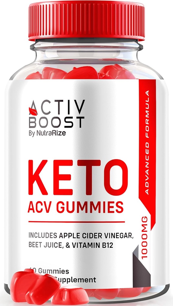 NutraRize Activ Boost Keto ACV Gummies - Keto supplement til avancerede vægttab, maksimal styrke, Gomitas anmeldelser (60 Gummies)