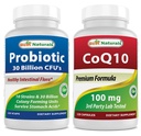 Bedste Naturals Probiotiske 10 Stammer & 30 Millioner CFU & COQ10 100 mg