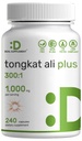 Tongkat Ali Extract 300: 1 med Horny Geat Weed 1,100mg - Indonesisk Longjack Eurycoma Longifolia Root - Ekstra styrke urtetillæg for energi