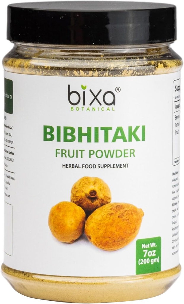 bixa BOTANITIC Bibhitaki Powder ekskl. GMO, dampbehandlet, Vegan, 100% Pure
