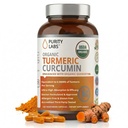Renhed Labs Økologisk gurkemeje Curcumin Supplement til Piperine 2,250 MG / Servering Note 124; 95% Curcuminoids Gurkemeje Kosttilskud, Antioxidant fælles smertelindring, Muscle & Brain Support