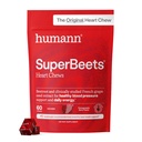 Humann SuperBeets Heart Chews, Nitric Oxide og Blood Pressure Support, Grape Seed Extract & Non- GMO Beet Root Powder Energy Supplement, Pomegranate Berry Flavor, 60 Greve