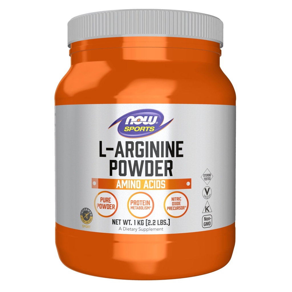 Now Foods Sports Nutrition, L- arginin Powder, Nitrogen Oxide Precursor, Aminosyrer, 2. 2- Pound