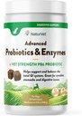 NaturVet Advanced Probiotics & Enzymes, PB6 Hund Soft Chews til at hjælpe følsomme stomachs og fordøjelsesproblemer, Hickory røget Bacon Flavored Pet supplement til hunde over 6 uger, 70 Count Jar