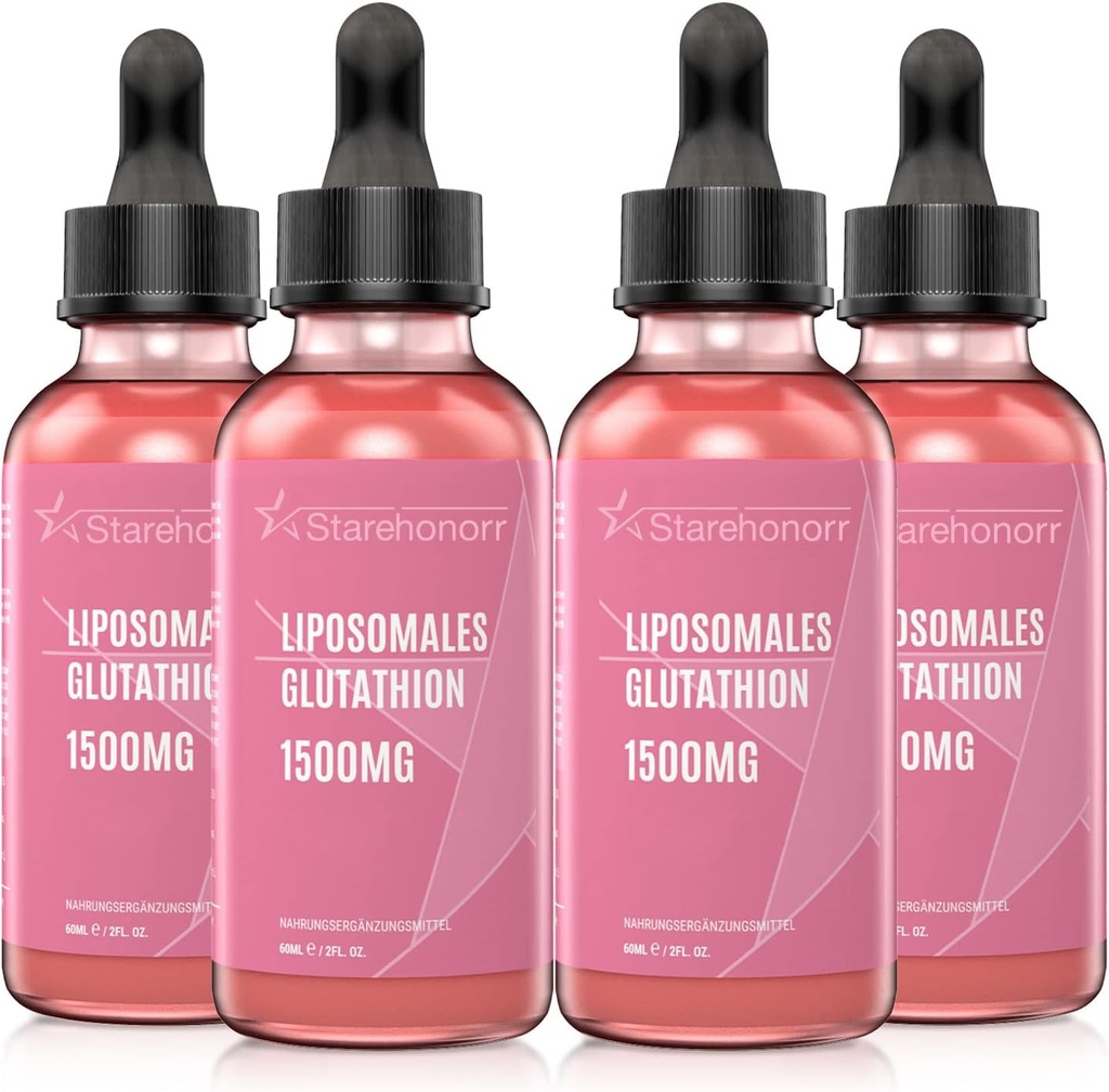 Liposomal Glutathion Liquid 1500 mg, Reduceret Glutathion Supplement, 8, 11 oz