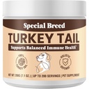 Tyrkiet Hale Mushroom for Hunde - Økologisk Tyrkiet Hale for Hunde Mushroom Powder for Respiratoriske, Immunitet, Fordøjelse - Lipoma Lumps and Bumps Supplement, No Fillers - 200 Bedste