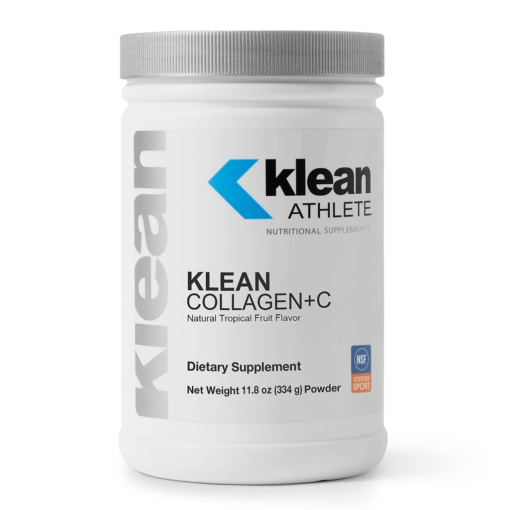 Klean Atlete Klean Collagen + C-124; støtter bevægeapparatet sundhed til at hjælpe med at optimere ydeevne og mobilitet 124; 11.8 Ounces Beeg 124; Natural Tropical Fruit Flavor
