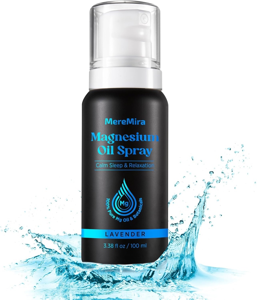 Magnesiumoliespray til krop og fødder: topisk magnesiumchlorid med naturlig lavendelolie