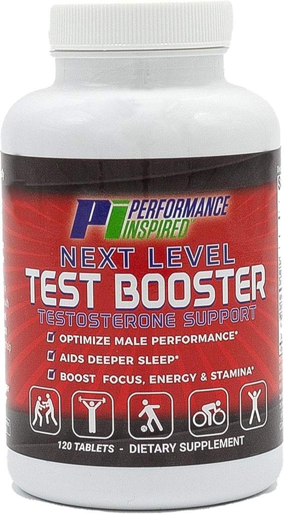 YDEEVNE INSPIRED Next Level Test Booster - Testosteron support - Ashwagandha Root Extract - Energi, Stamina & Inddrivelse - 120 Greve