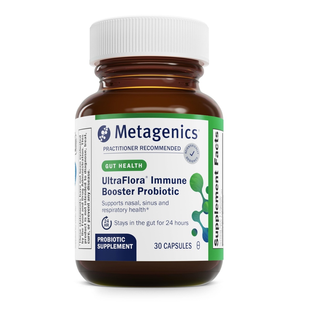 Metagenics UltraFlora Immunbooster Probiotisk - Shelf- Stabil Probiotisk til daglig immunforsvar * - Understøtter sund nasal, Sinus & Respiratory Function * - 30 Tæl
