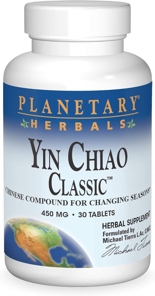 Planetariske Herbals Yin Chiao Classic Tablets, 450 mg, 30 Greve