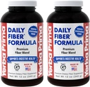 Yerba Prima Daily Fiber Formel Powder - 12 oz (Pack of 2) - Opløselig & Uopløselig Dietary Fiber Supplement - Colon Cleanse - Gut Health - Vegan, Non- GMO, Gluten- Free