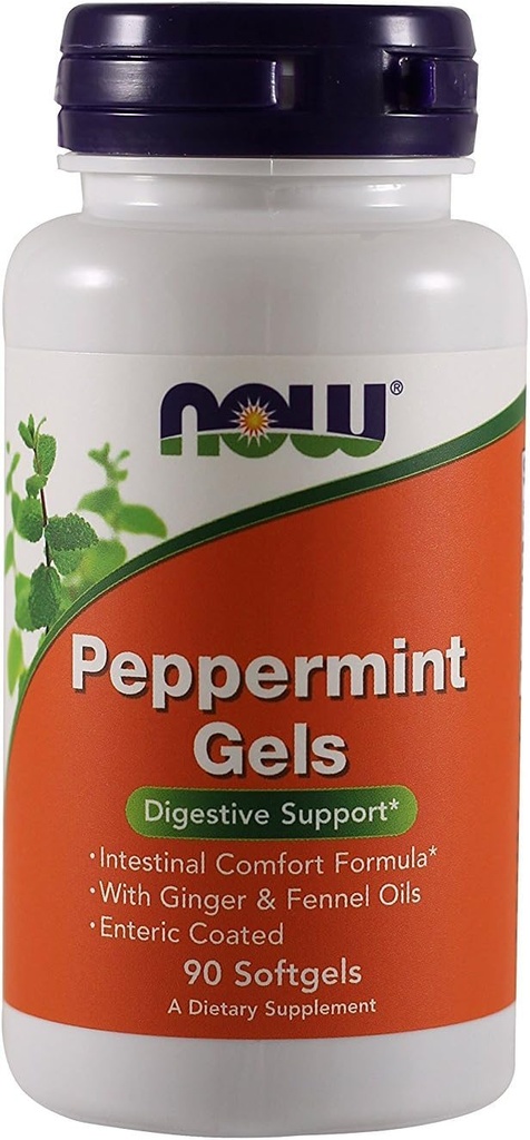 Now Foods Pebermynte Gels - 90 softgel (Pack of 3)