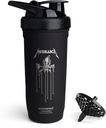 Smartshake Rockband Reforce rustfrit stål Protein Shaker Flaske 900 ml • 124; 30 oz - Læbefast Screw- on Lid - BPA Free - Ikke isoleret - Unisex (Metallica, skræmmende Guy Logo)