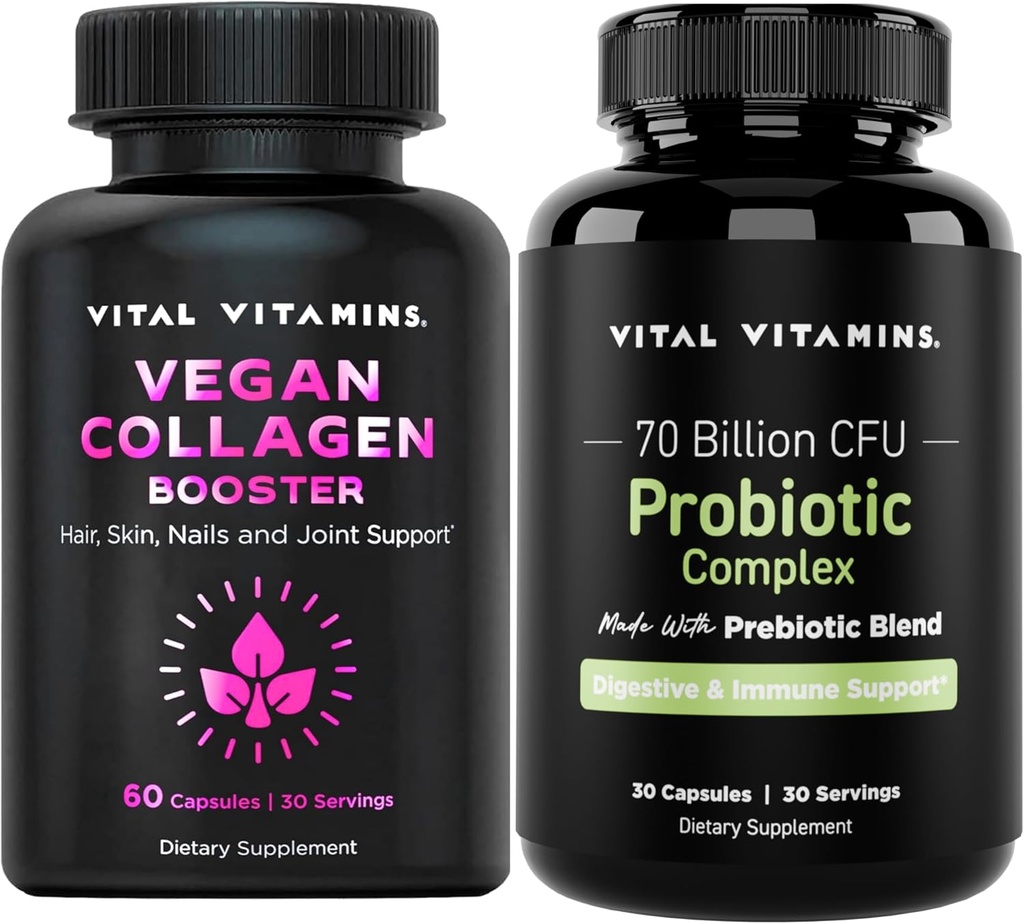Vital Vitamin Vegan Collagen Booster + Probiotisk kompleks