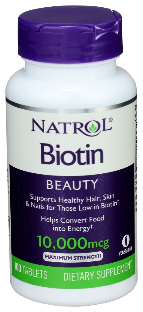 Natrol Biotin Max 10000 Mcg, 100 tabletter