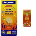 Redoxon Max Energy Citrus Effervescent tabletter Immunstøtte Bundle C Zink Effervescent Orange immunsupporttabletter