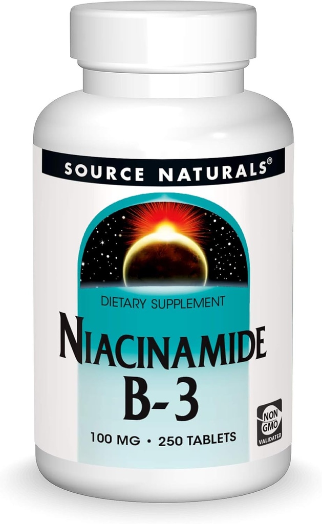 Kilde Naturals Niacinamid B-3, 100 mg Kosttilskud - 250 tabletter