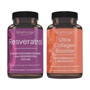 Reserveage Resveratrol & Ultra Collagen Booster - Resveratrol & Collagen Kapsler til Cell & Skin Support - Funktioner Dermaval - 60 Kapsler, 90 Ultra Collagen Booster Kapsler