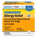 HealthCareAisle Allergy Relief - Levocetirizine Dihydrochloride Tablets USP, 5 mg, 160 Tablets, Original reception Strength Allergy Medication, 24- Hour Relief, 80 Count (Pack of 2)