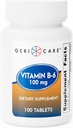 GeriCare vitamin B- 6 100mg, 100 tabletter - Daglig ernæringsmæssig støtte til sund hjernefunktion, Mood Enhancement, Circulatory Health & Metabolisme - Hjælper Combat Træthed & Fremme Samlet Wellness