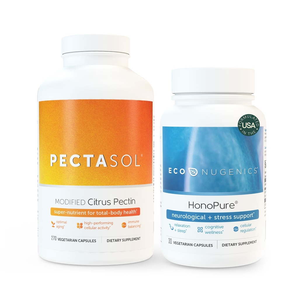 EcoNugenics Ultimate Cellular Health & Immunity Support Pack- 124; HonoPure - Magnolia Bark Extract, 120 Kapsler - 124; PectaSol- C Modified Citrus Pectin, 270 Kapsler Bundle