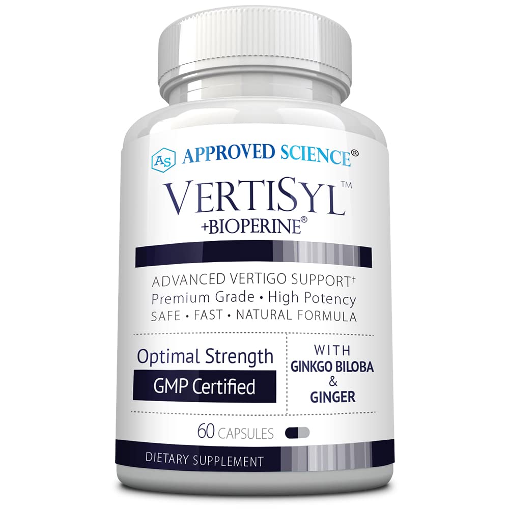 Godkendte Science VertiSyl - Ginkgo Biloba, Ingefær, D3-vitamin, BioPerine - 30 kapsler - 1 måned Supply