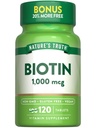 Nature 's Truth Biotin 1000mcg Yep 124; 120 tabletter Yep 124; Vegan, Non- GMO, Gluten Free Supplement