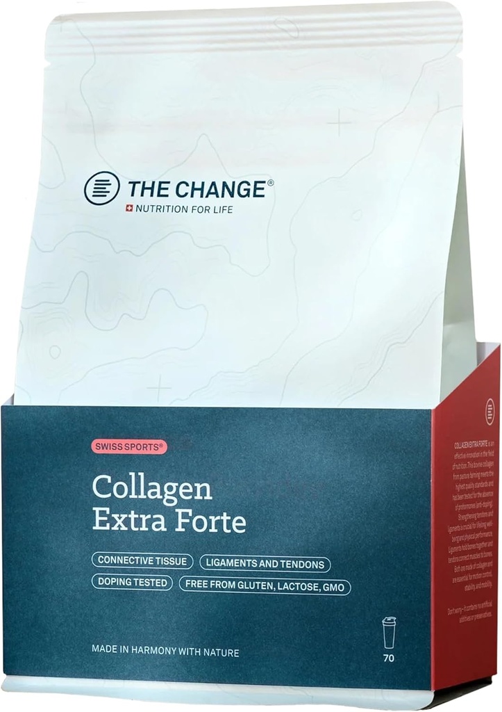 Collagen Extra Forte - Hydrolyseret pulver collagen til kvinder og mænd - Organisk protein til støtte sund muskel, Fælles & Knoglestyrke, non-GMO, laktose og gluten Gratis 350g