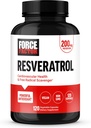 FORCE FACTOR Resveratrol supplement til støtte hjerte sundhed, antioxidanter supplement og gratis radikal Scavenger Lavet med japansk Knotweed, Vegan, ikke-GMO, 120 Vegetabilske kapsler