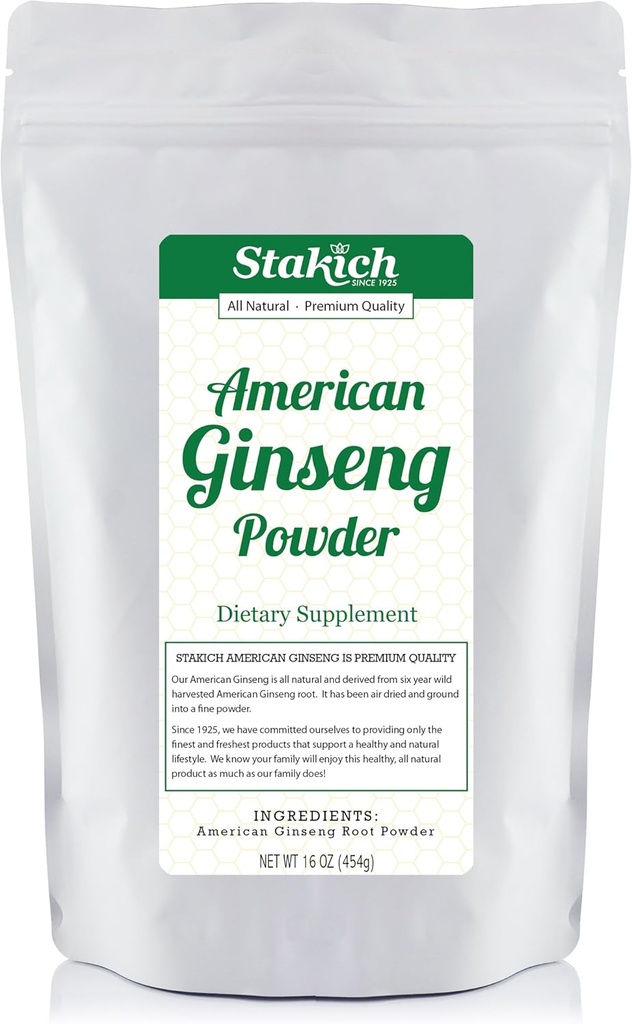 Scakich American Ginseng Root Powder - 1 Pound - Pure (1 Pound)