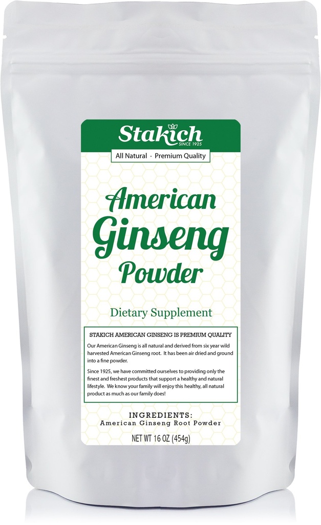 Scakich American Ginseng Root Powder - 1 Pound - Pure (1 Pound)