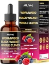 11in1 Black Walnut Wormwood Tincture Extract med Hel Cloves, Berberine og 8 mere - 2 Måneders Supply - 1 Fl Oz - Berry Mix Flavor