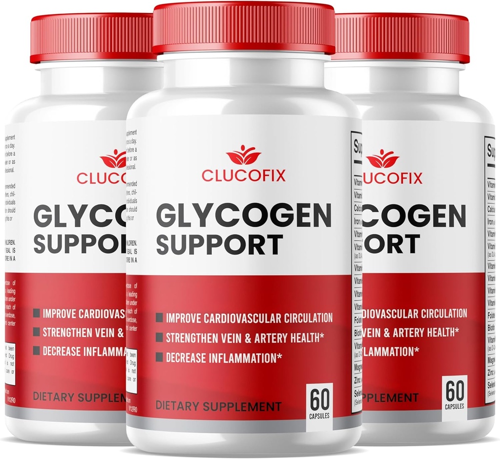 (3 Pack) ClucoFix Glycogen Support Capsules - ClucoFix Glycogen Health & Wellness Multivitamin Support Support Pills - ClucoFix Glycogen - ClucoFix Glyco Advanced Formel Support Anmeldelser