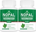 Super Nopal 1600mg, Prickly Pære tillæg med R- Alpha Lipoic Acid, gurkemeje, 120 kapsler (60 Servere)