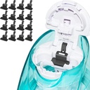 FireAnt Silicone Saline Pods Repills Tilbehør kompatibel med Navage Nasal Care, 16 Pack Genanvendelige Silicone Salt Pads Repills Erstatninger, Easy Operation (Black 16 Pakker)